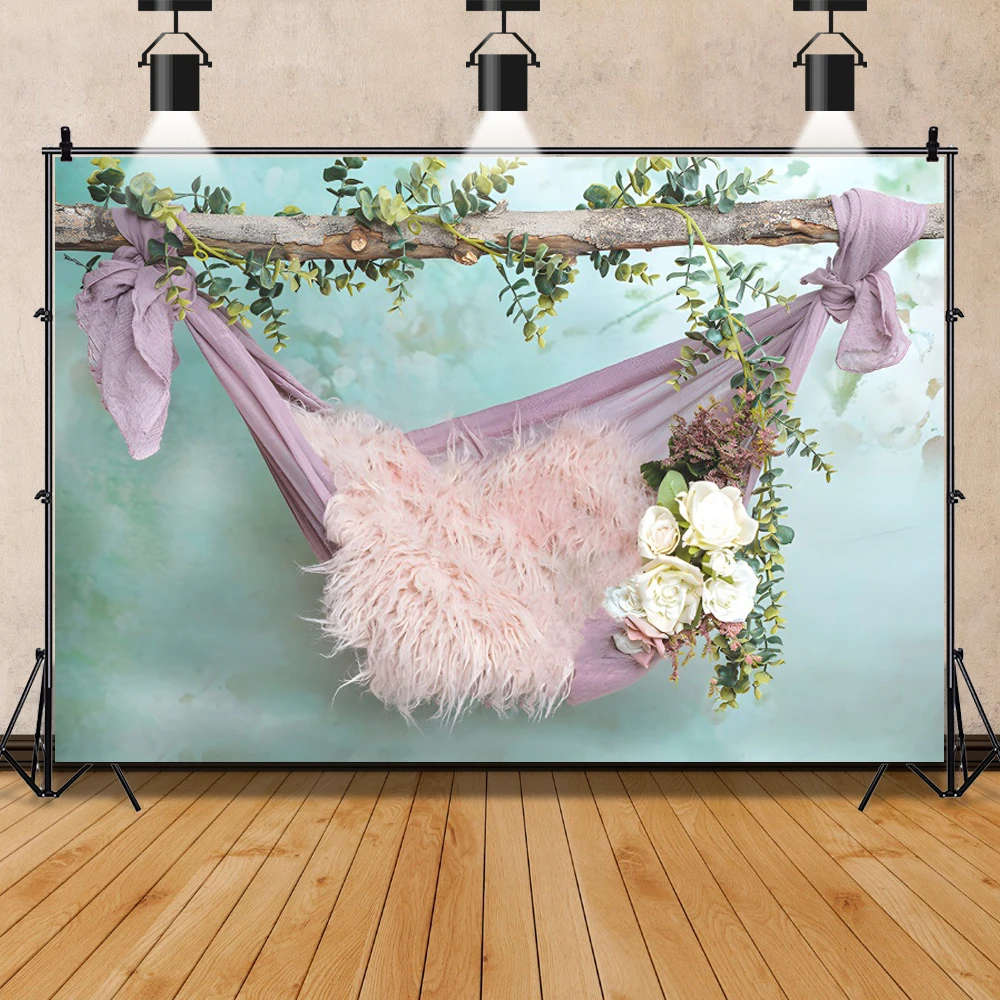 Newborn Baby Shower Princess Background For Photography Butterfly Flowers Petal Branches Birthday Photo Backdrop Photo Studio