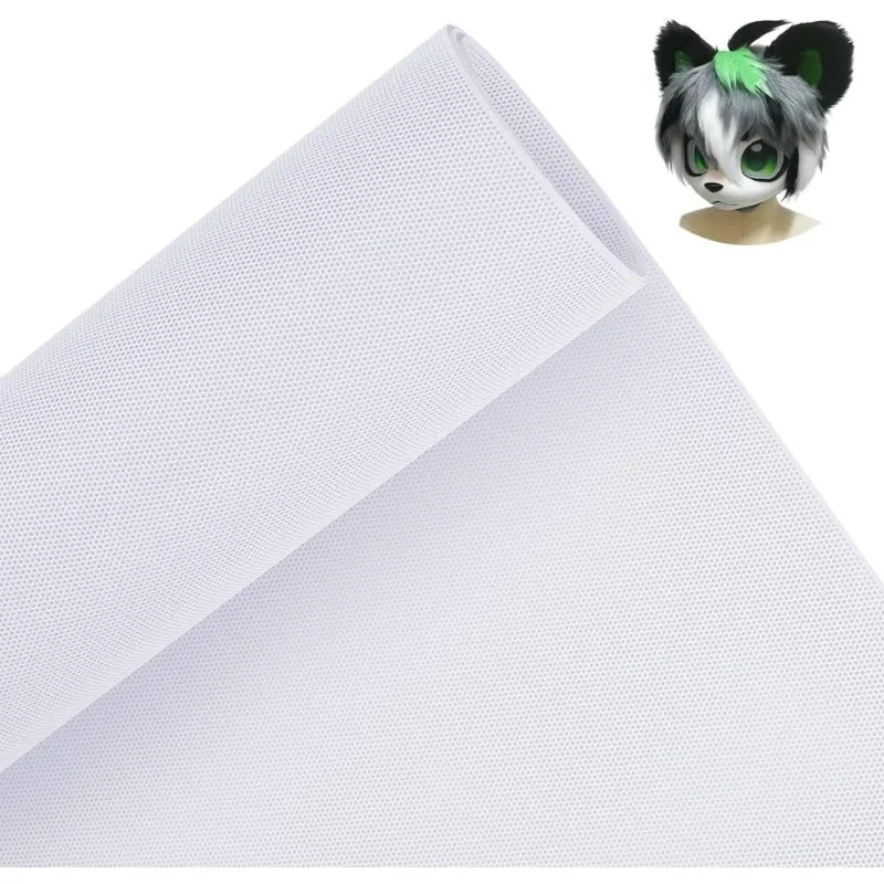 1 pc Fursuit Eye Mesh 39x11.8inch White PVC Net 0.45mm Thick Waterproof Printable Mesh Furries Cosplay Props Fursuits