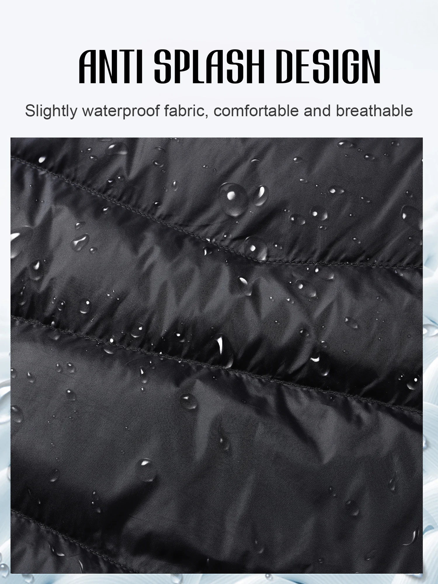 Casual Hooded Down Windproof Coat Men's Jacket Detachable Hat Top Lightweight Clothing For Warmth
