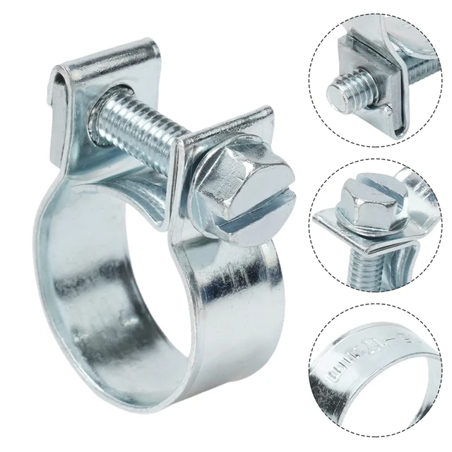 10pcs Fuel Line Jubilee Hose Clips Clamp Diesel Petrol Pipe Coolant Radiator Carbon Steel Galvanized Pipe Fittings Fixing Tool 5