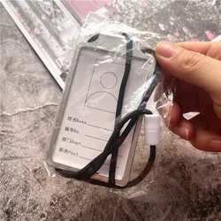 Elegant Aluminum Alloy ID Badge Holder with Lanyard - Luxury Office Accessory (Black)