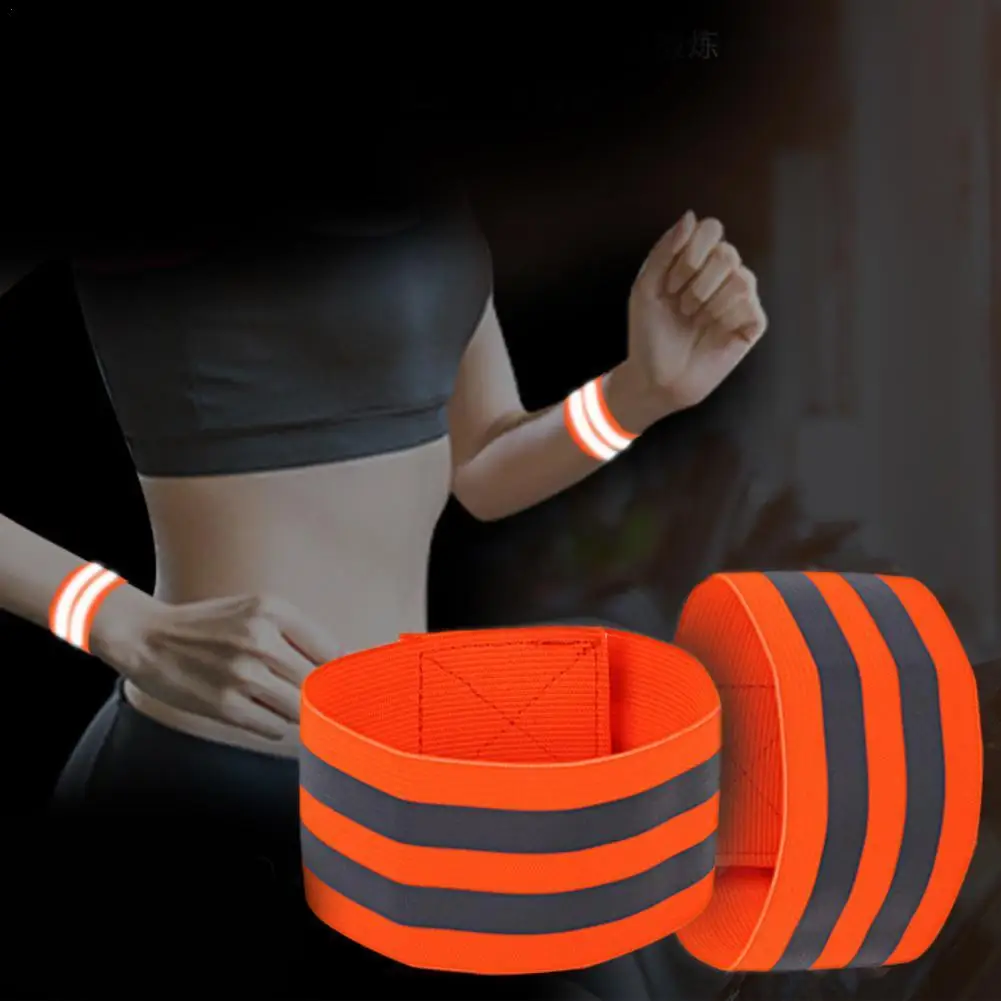 

Outdoor Cycling Reflective Strips Warning Armband Reflector Wristband Bicycle Bind Strap Pants Hand Leg Sport Tape Safety Alert