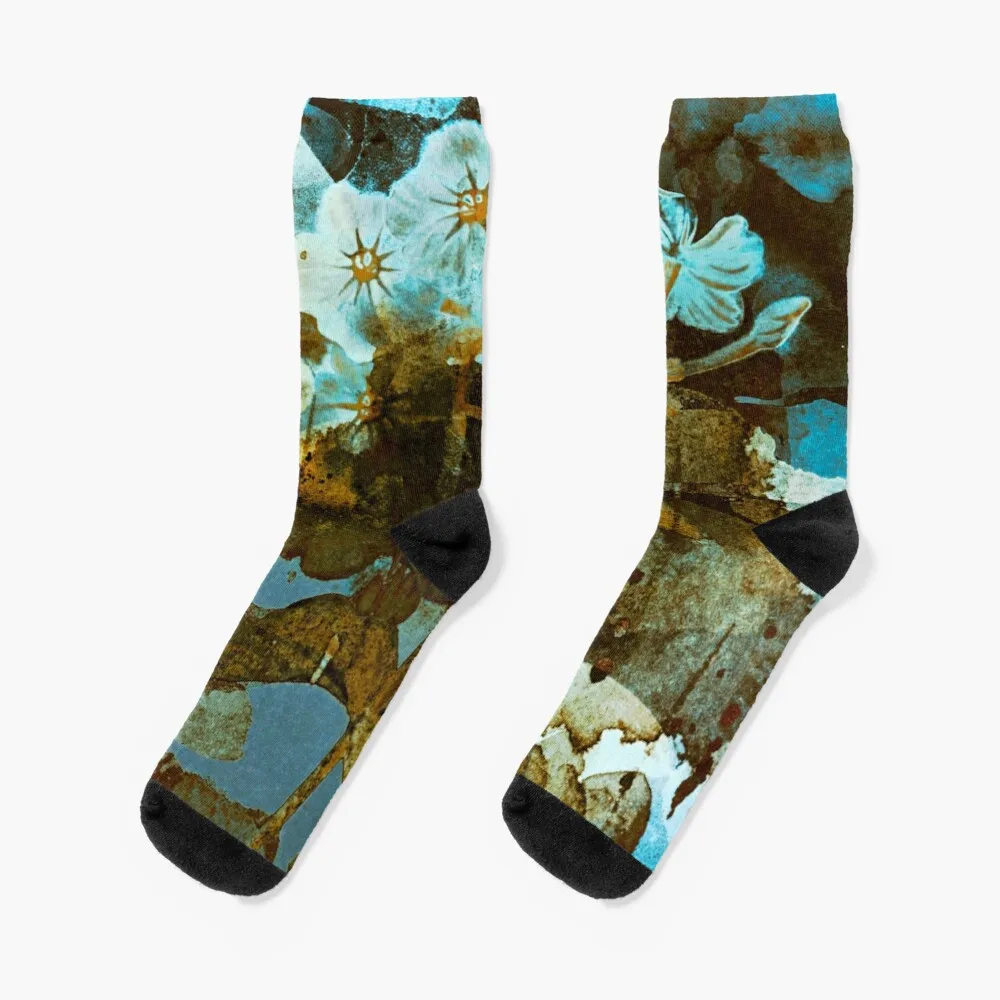 

Fleurs en hiver/wintery floral Socks Socks Men'S