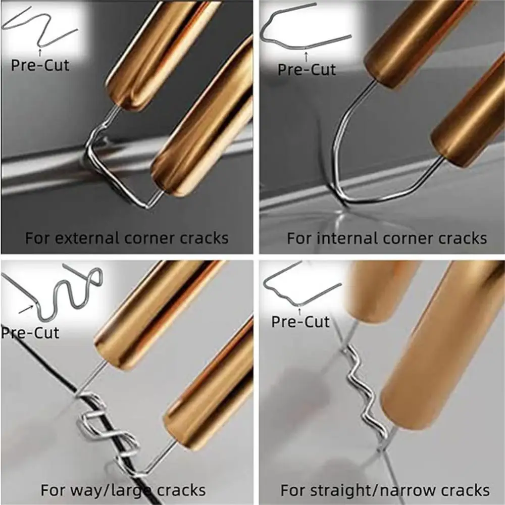 Automotive Plastic Repair Welding Nail 3000PCS/1200PCS/600PCS Pre Cut Wave Staples Bumper Repairs Hot Stapler Plastic Welders 3