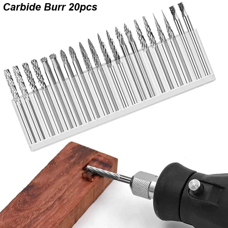 Tungsten Carbide Burr Set Rotary File Rasp Die Grinder Milling Bit