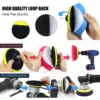5 Pcs 6 Inch Foam Buffer Polisher Pads Kit Buffing & Polishing Pad Car Sponge Buffering Wheels for Polishing & Waxing Fit Drill 6