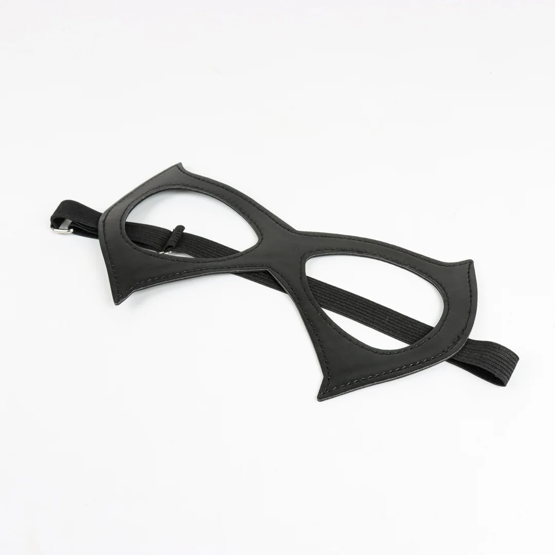 Schwarz Gothic Harajuku Punk Sexy Katze PU Leder Augenmaske Maskerade Maske Cosplay Hübsche Augenmaske Rollenspiel Zubehör – Detail 5