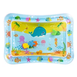 Infant Tummy Time Water Play Mat for Early Development Activities (Whale)
