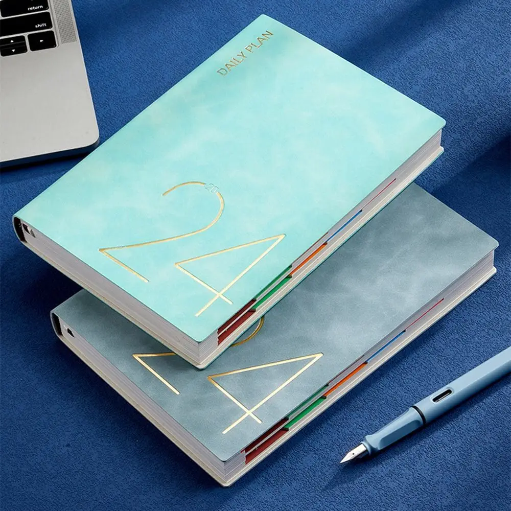 

Простой деловой портативный блокнот Kawaii, записная книжка с расписанием, кожаный блокнот A5 для бизнеса и офиса