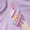 Jumping Meters New Arrival Ice Cream Embroidery Hot Selling Cotton Summer Girls Tshirts Baby Clothes Children's Tees Tops 3