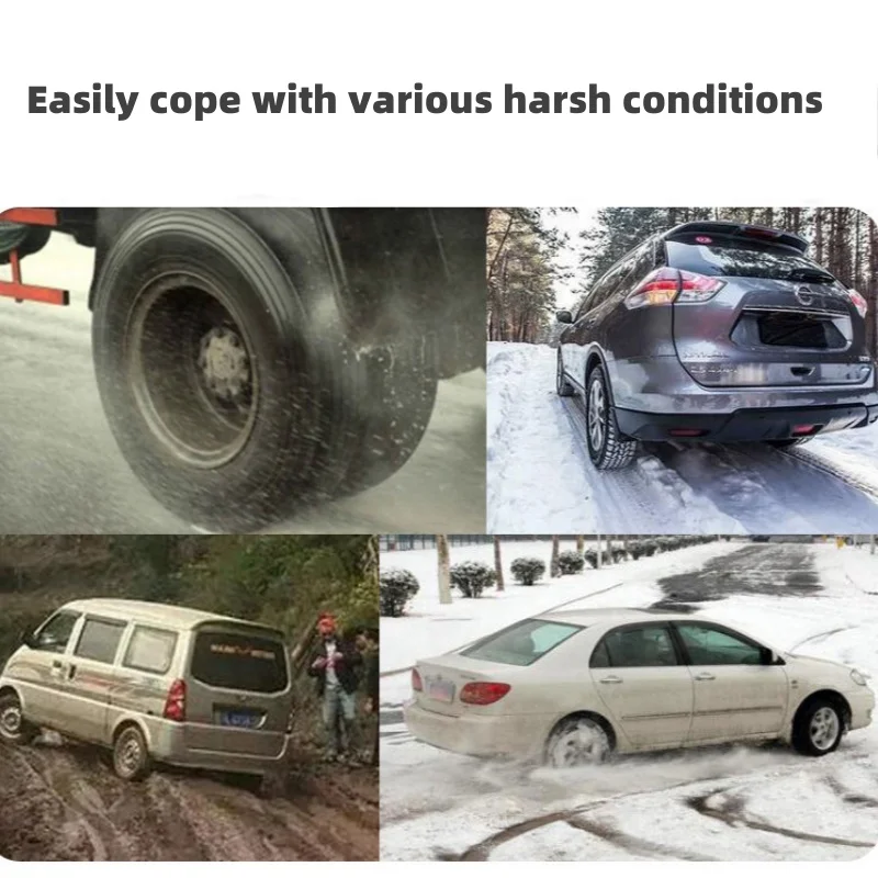 Car Anti slip Chain SUV Small Car Off road Vehicle Universal Snow Emergency Relief Ice Plastic Tire Anti slip Chain Tie