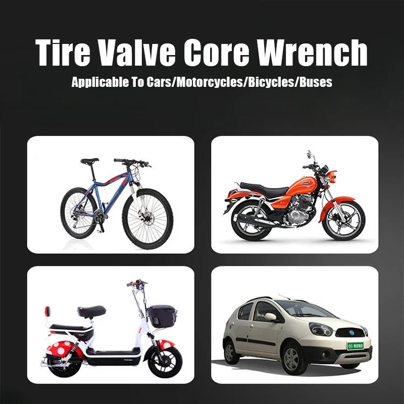 Portable Tire Valve Core Remover Installer Tool Removal Tool Car Bike Bicycle Motorcycle Tire Repair Tools Wrench Screwdriver