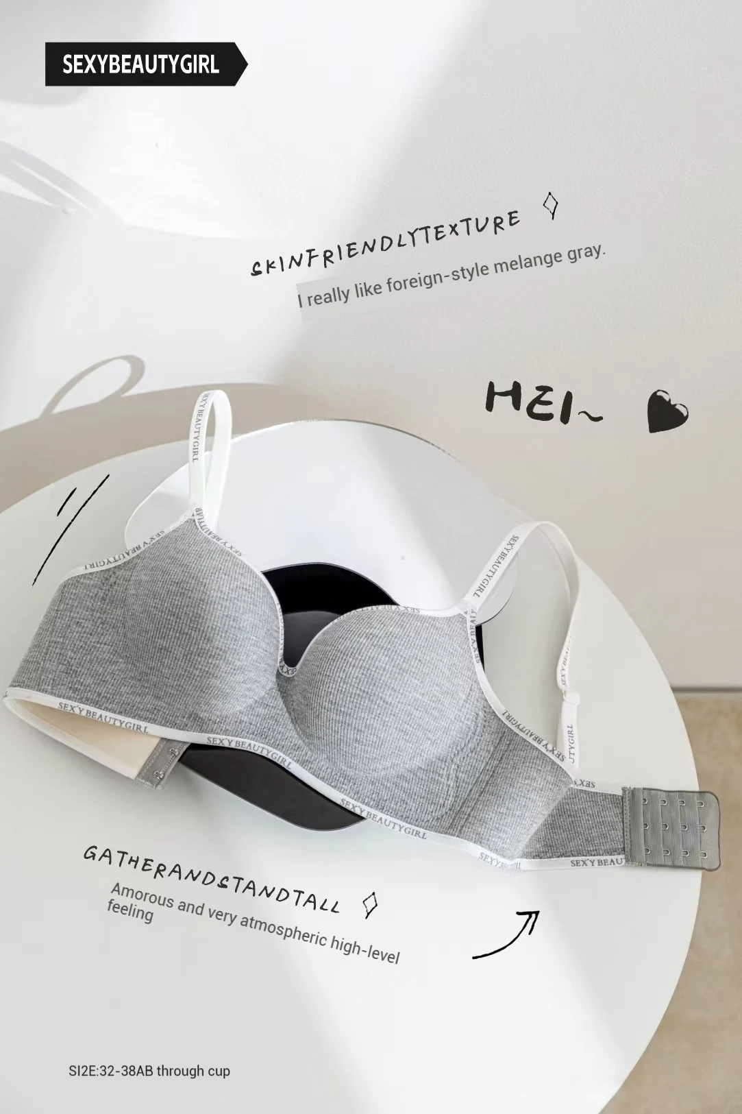 Padded Push-Up Bralette - Adjustable Wireless Comfort Bra