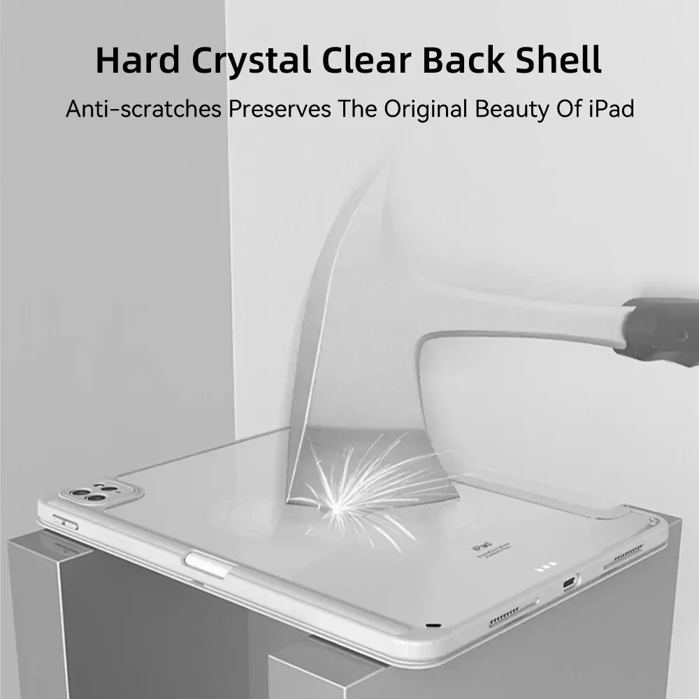 Acrylic Clear Y-Fold Stand Protective iPad Case