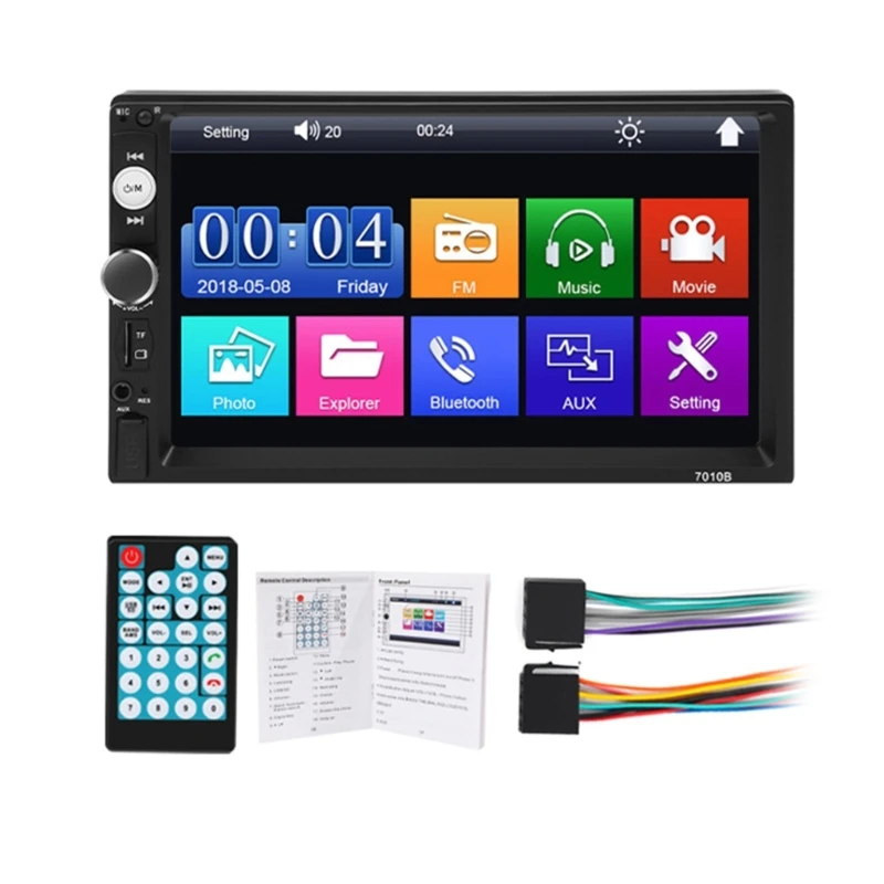

Double Din Car Stereo 7 Inch LCD- Touchscreen FM Car Radio Receiver Durable Dropship