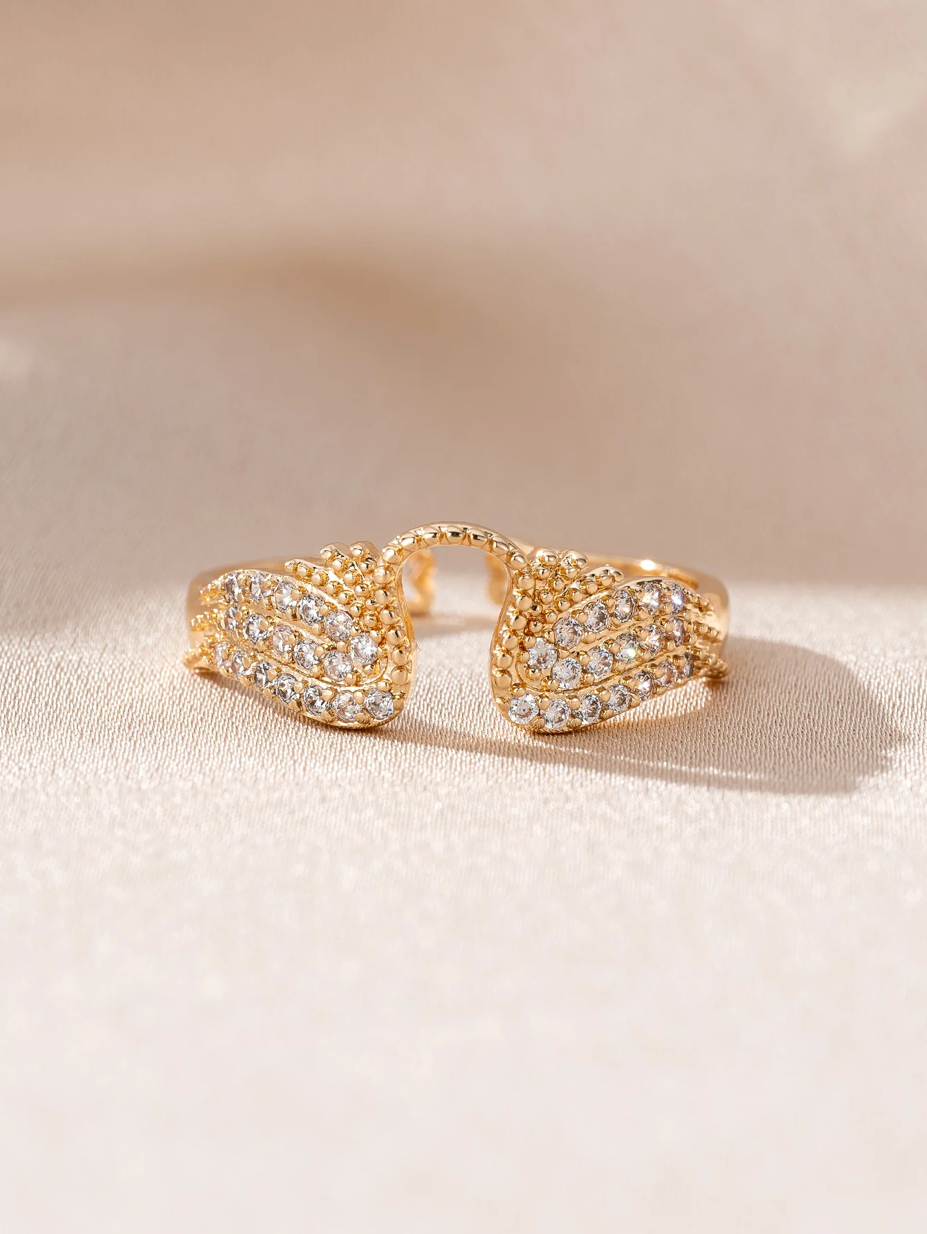 Zircon Ladies Ring with Shiny Material, for Women