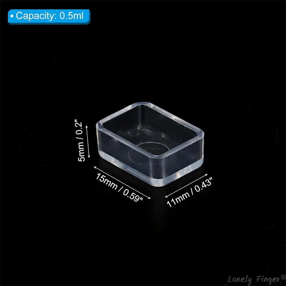 0.5ml Watercolor Pans, 100 Pack Empty Half Pans Plastic Watercolor Tins for Oils Acrylic Painting Travel Tin Case Palette 2