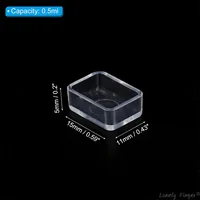 0.5ml Watercolor Pans, 100 Pack Empty Half Pans Plastic Watercolor Tins for Oils Acrylic Painting Travel Tin Case Palette 2