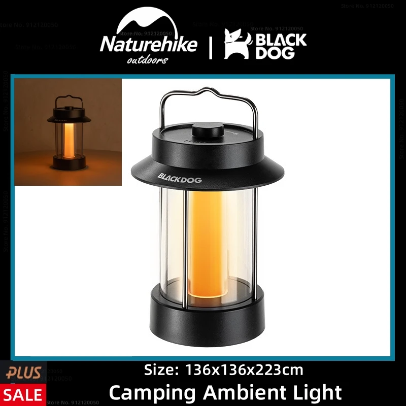 

Naturehike-BLACKDOG Outdoor Atmosphere Lighting Light Three Position Dimming USB Charging Portable Camping Tent Lighting Light