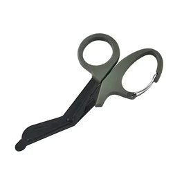 Tactical Emergency Trauma Shears - First Aid EMT Medical Scissors - 18.5cm (Army green)