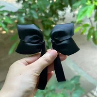 Pince à cheveux avec nœud latéral pour fille, mignonne, faite à la main, frange de tempérament, accessoires pour cheveux, cadeau, vente en gros, nouvelle collection 2