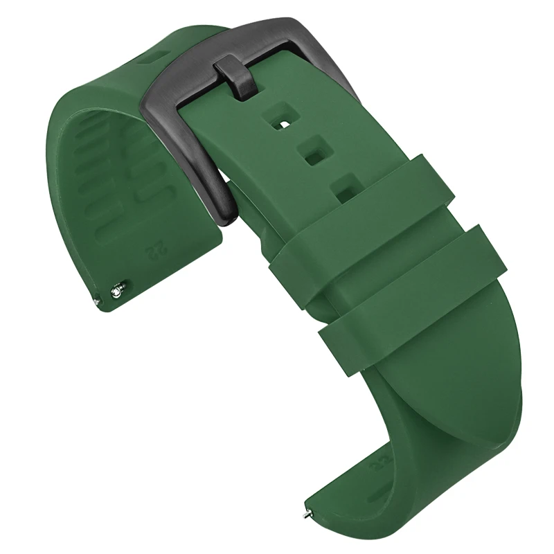 Premium Rubber Silicone Watch Band - Versatile Strap for Men & Women (Multiple Size Options)