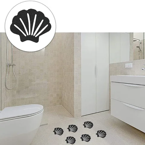 

12pcs Anti-slip Bathroom Bathtub Non-slip Stickers With 2PC Scrapers Shower Strip Shell Shaped for Floors Pools Stairs Ladders