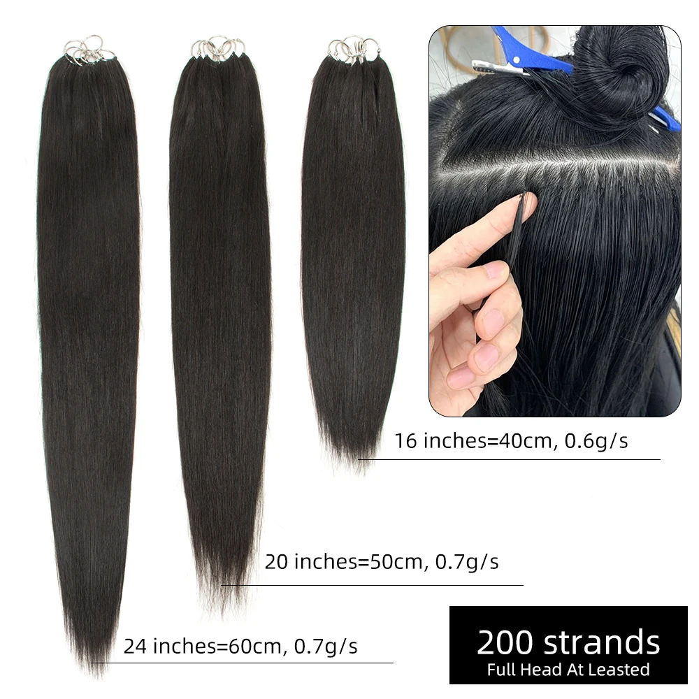 Feather Line Human Hair Extensions Slik Straight Virgin Human Hair Feathers In Extensions For Women 40strands/pack