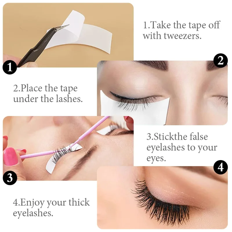 Eyelash Accessories 110Pcs/Roll Eye Tapes Under Eye Patches Foam Eyelash Gel Pads Adhesive Tape Eyelash Extension Stickers Eyepad Makeup