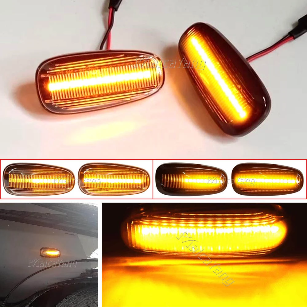 2pcs Led Dynamic Side Marker Turn Signal Blinker Flowing Water Blinker