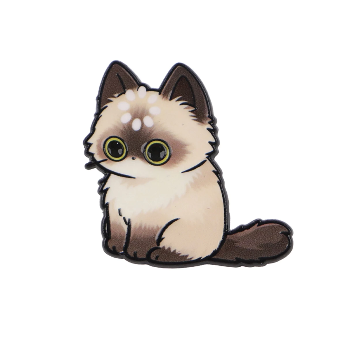 Charming Cat Enamel Pin Brooch – Stylish Metal Lapel Accessory and Gift