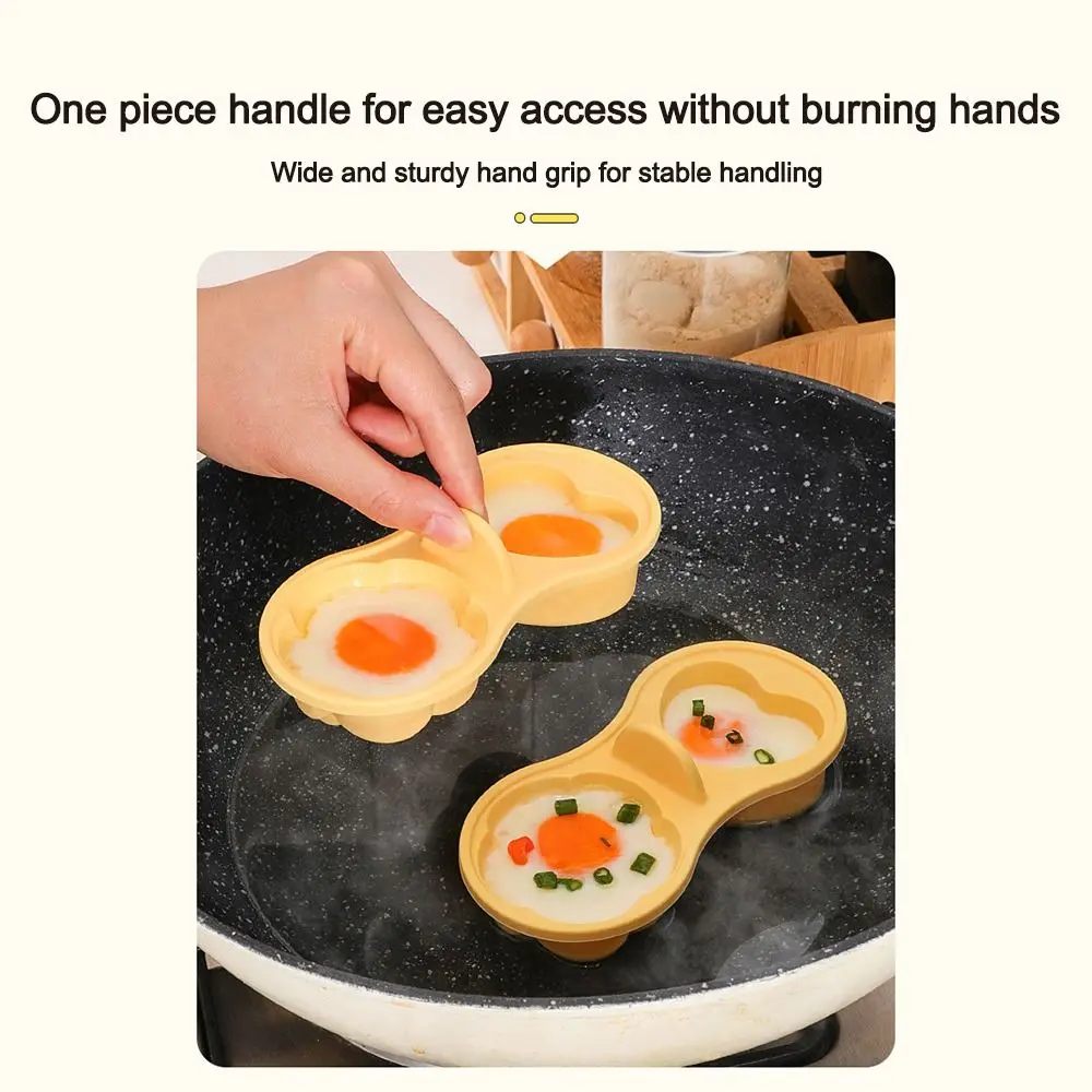 Silicone Heart Shaped Egg Cooker Steamer Kitchen Tool