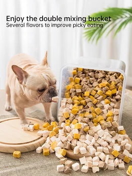 Snack per cani liofilizzato Pet Teddy Cane di piccola taglia Cucciolo di gatto Addestramento molare Ricompensa Mix Grano Doppio mix Secchio liofilizzato 500g