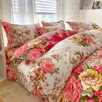 Floral Duvet Cover Set with Zipper Closure - 3 Piece Bedding Set Includes 1  Duvet Cover and 2 Pillowcases 3