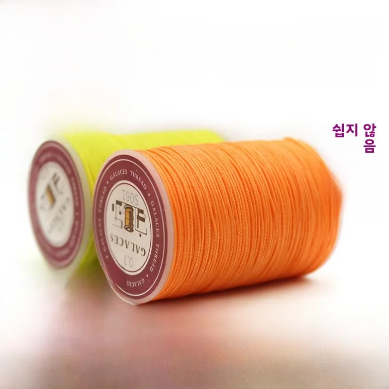 GALACES 라운드 왁스 실 07mm 8겹 가죽 손바느질 실 엉킴 방지 내구성 있는 바느질 재료 가정용 직물 공예용