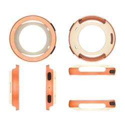 Durable Metal Watch Bezel Case with Anti - Scratch Screen Protector (Orange)
