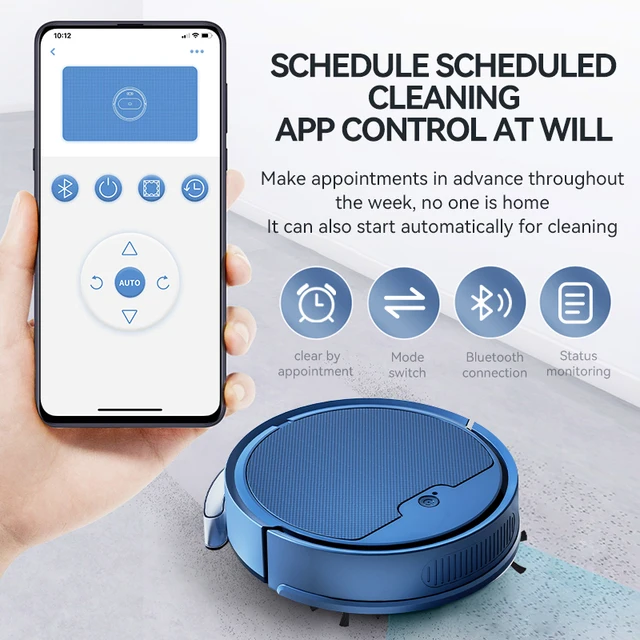 Smart Sweeping Robot APP Remote Auto Vacuum Cleaner with Water Tank Sweep and Wet Mopping Cleaning Mute Electric Floor Sweeper 3