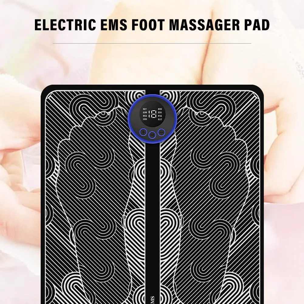 

EMS Foot Massager Pad Reflexology Foot Acupoint Massage Rechargeabl Blood Circulation Improve Stimulation Relief Pain USB M W1A8