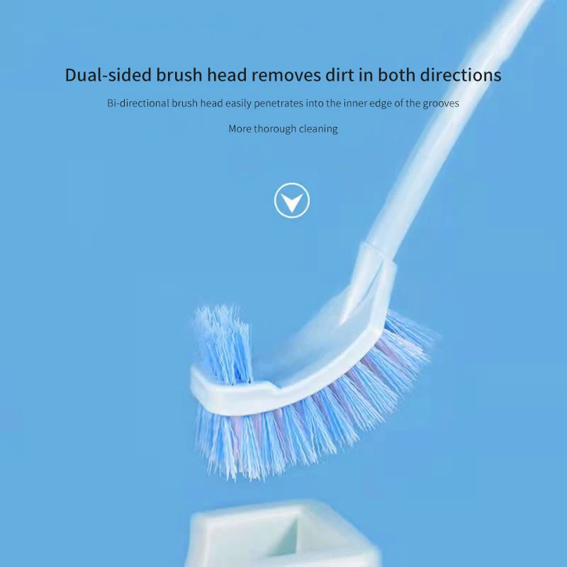 Bathroom accessories Toilet brush set Cleaning Toilet Brush Plastic Long Handle Double-Sided Dead Corner Soft Bristles Toilet Floor Seam