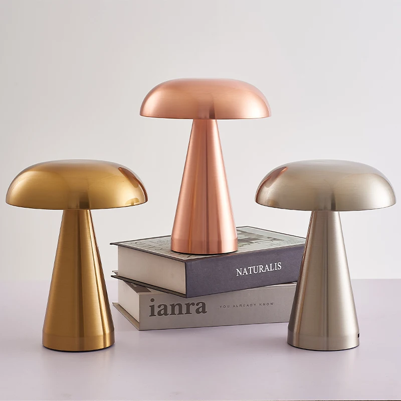

LED Mushroom Table Lamps Touch Dimming USB Charging Indoor Lighting Coffee Shop Bar Study Bedroom Bedside Decoration Night Light