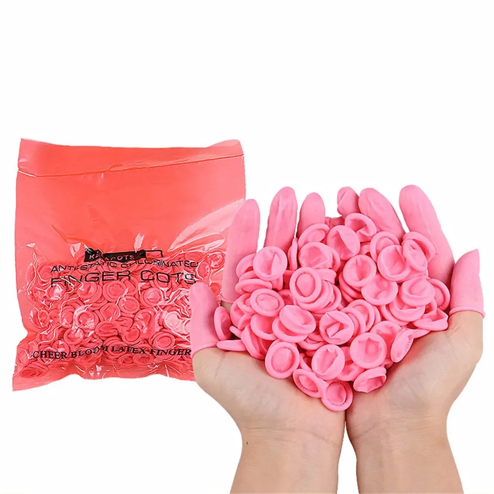 Natural Rubber Gloves Finger Cots Latex Fingertip Protective Disposable silicone gloves 20/50pcs disposable gloves protective gloves cleaning gloves