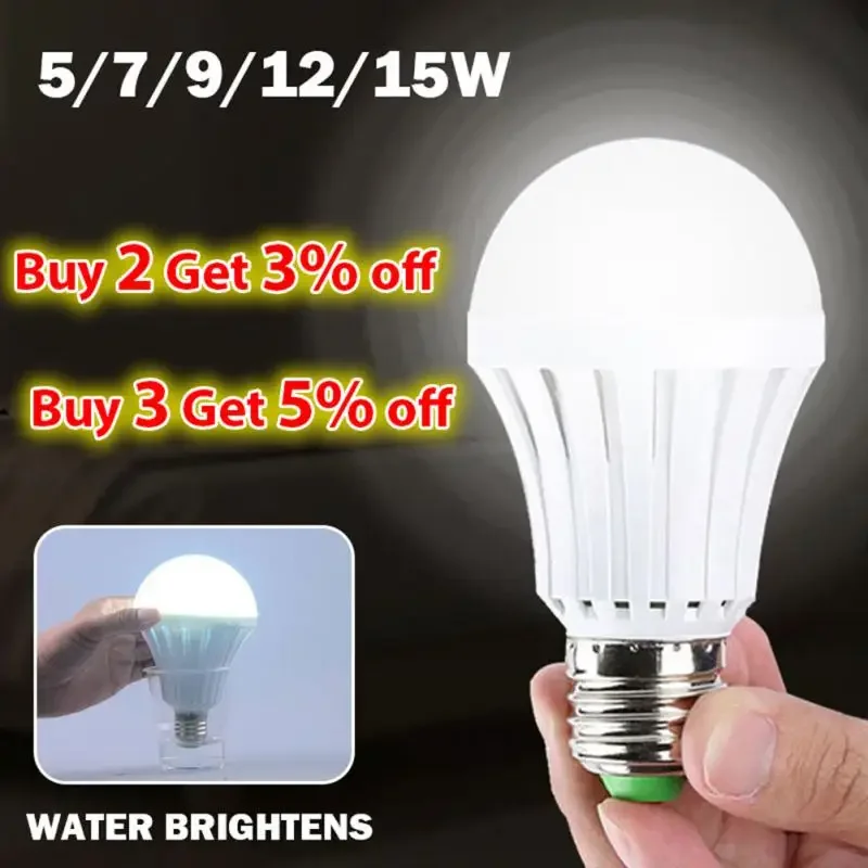 oobest Rechargeable Emergency Led Light Bulb 5/7/9/15w Light Bulb Water Portable Spotlights Smart Emergency led light emergency light emergency light bulb