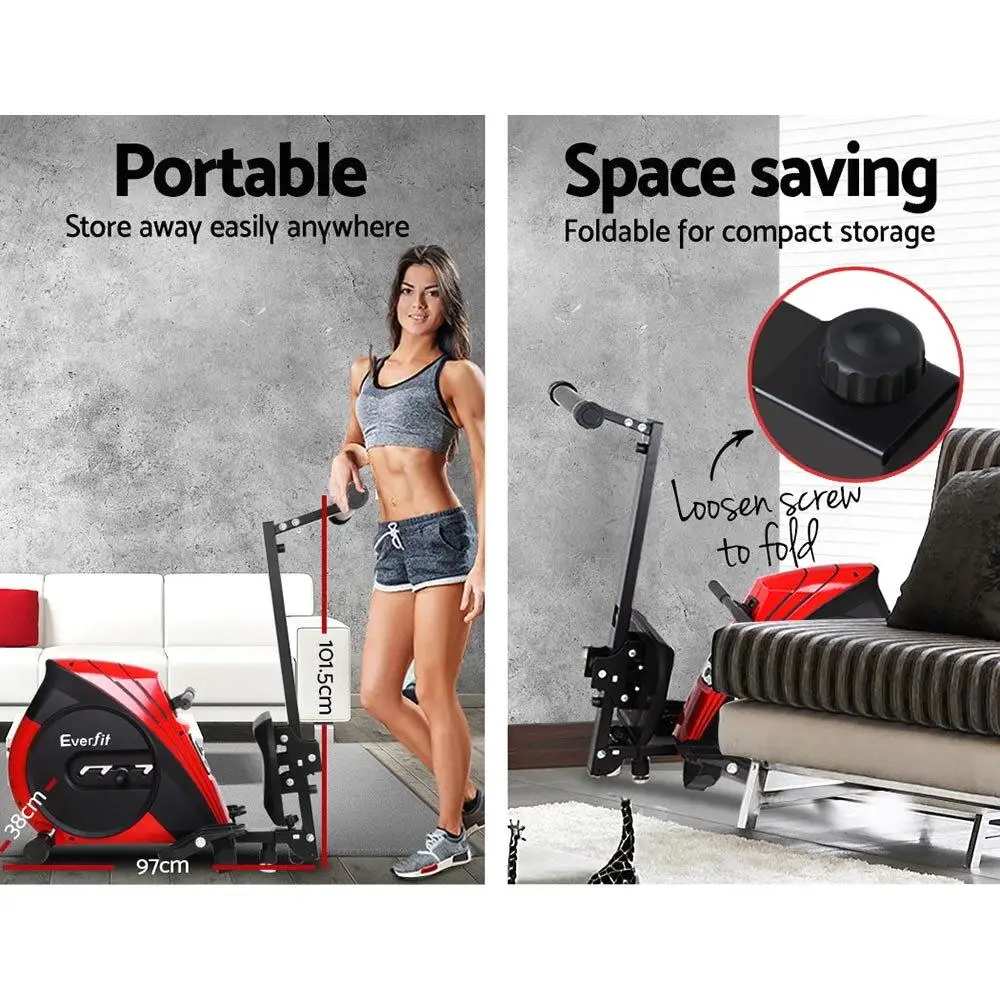 Professional Ergonomic Rowing Machine Elastic Resistance Home Cardio Workout Full-Body Strengthening