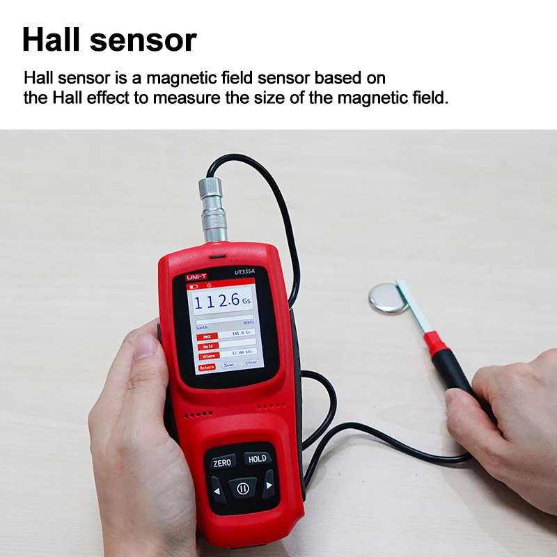 UNI-T UT335A UT335B UT335C Handheld Digital Gauss Meter 0-3000mT Automatic Manual Zeroing For Magnetic Field Detection digital tesla meter