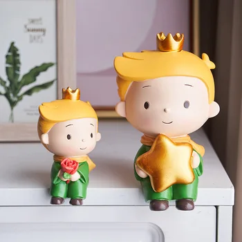 Mini Gift Little Prince Home Decoration Ornament Girls Room Decorations Home Office Desktop Cute Creative Living Room Decoration tanie i dobre opinie CN (pochodzenie) People Nowoczesne Z żywicy China resin Cartoon Nordic style Place a place on it Resin process