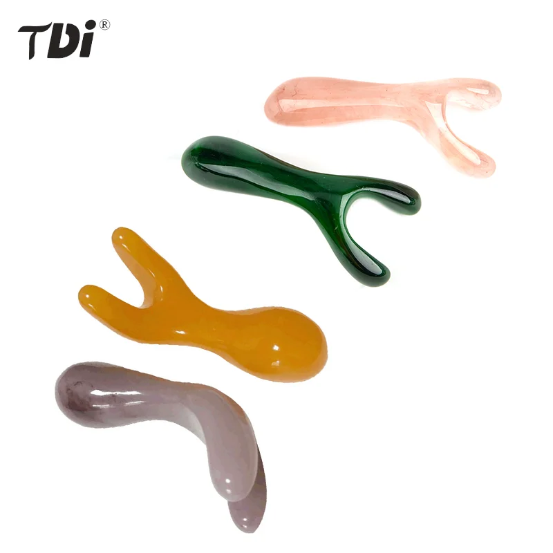 

1PC Facial Nose Gua Sha Scraping Tool Fragrant Resin/crystal Gua Sha Tool Body Acupoint Massage Hand Roller SPA Massage Tool