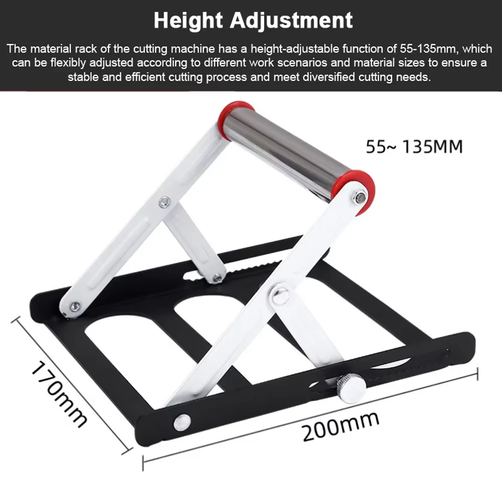 Cutting Machine Material Rack 55-135mm Height Adjustable Tripod