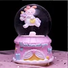 Crystal Ball Music Box Cartoon Sanrio Cinamonroll Birthady Gifts Glowing Snowflakes Music Box Home Decoration Desktop Ornament 6