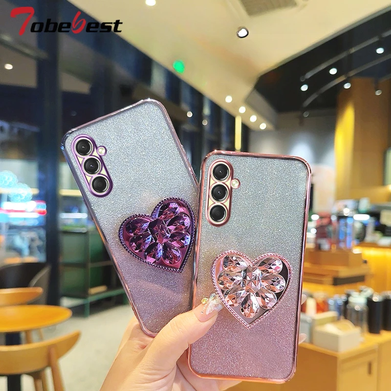 Gradient Glitter Plating Silicone Soft Back Cover