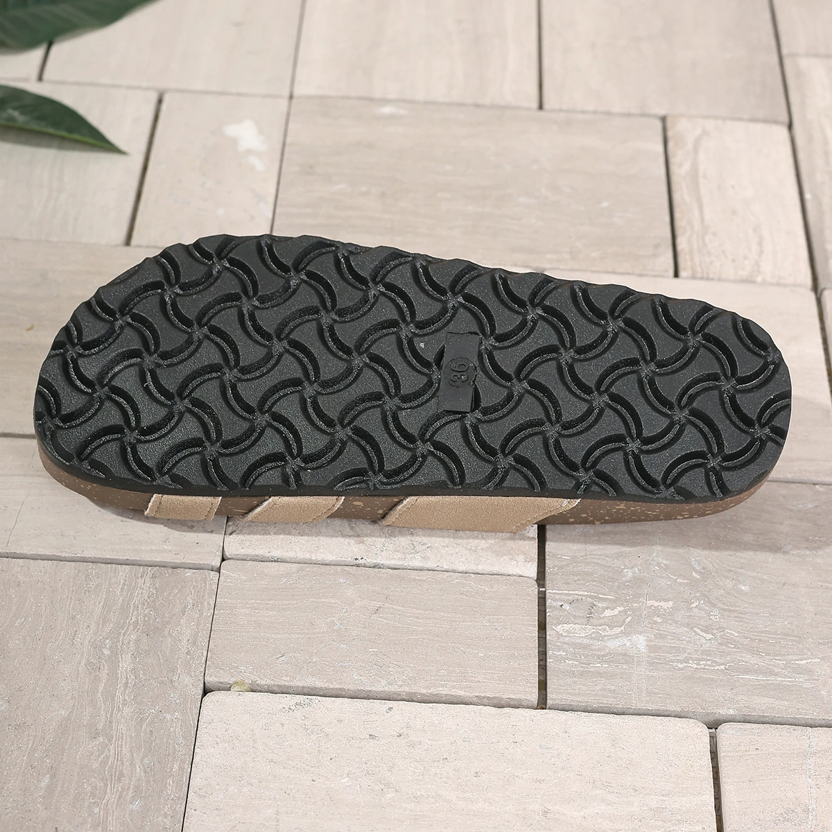 Aphixta Women Flip Flops Slides 3cm Cork Clogs Slippers For Women Summer Beach Sandals Outdoor Suede Clogs Sandals Metal Buckle